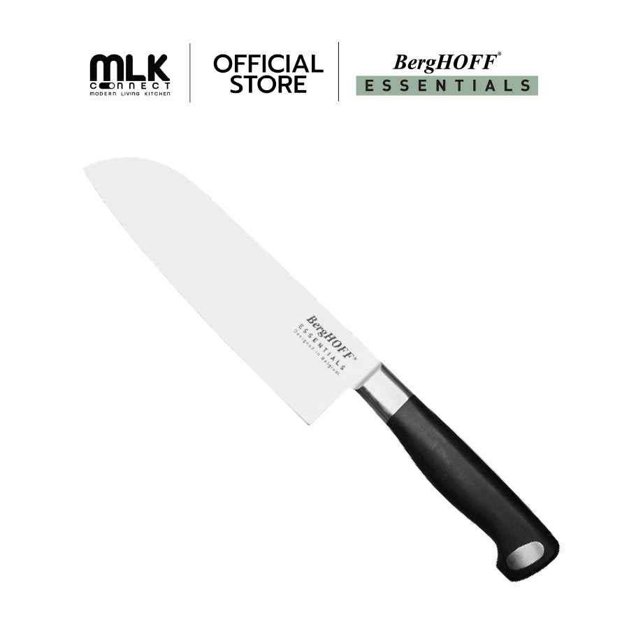 มีดซันโตกุสแตนเลสสตีล BergHOFF รุ่น Essential ทนทาน 18 ซม. สีเงิน ด้ามสีดำ 1399487_1